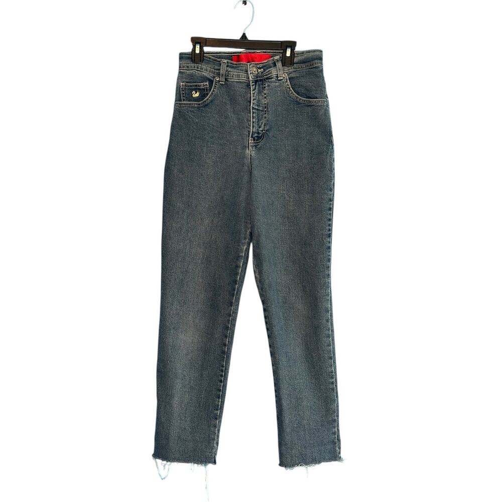 Gloria Vanderbilt blue cuffed mom jeans size 6